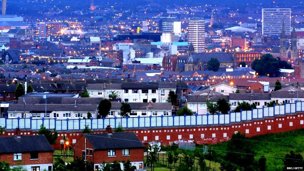 Peace wall in Belfast