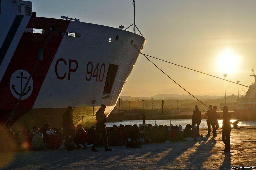 Italian coastguard ship