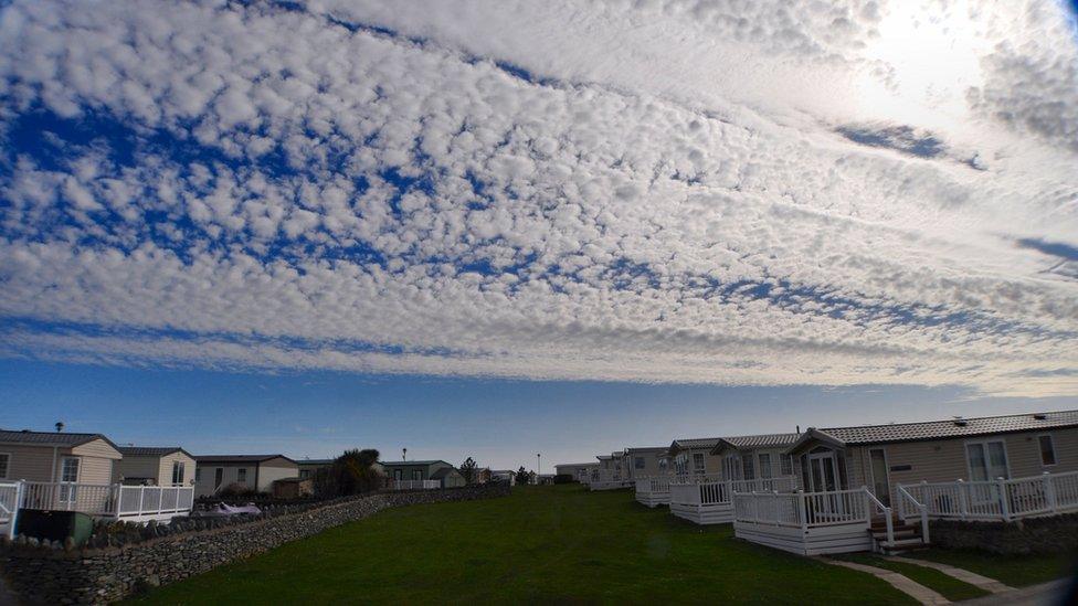 Clouds above Trearddur Bay on Holy Island, off Anglesey.