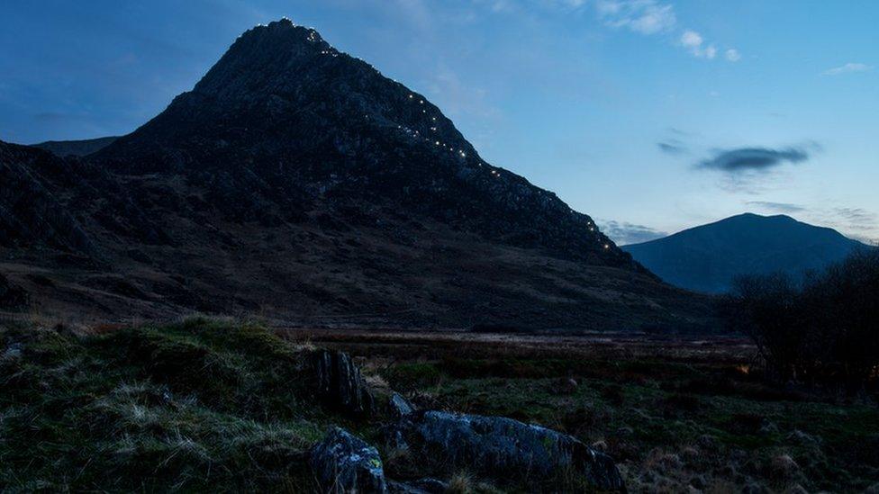 Tryfan, in the Ogwen Valley, Snowdonia