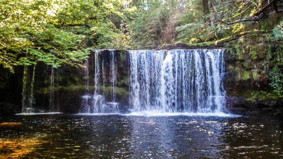 Sgwd yr Eira waterfall, Pontneddfechan, Powys