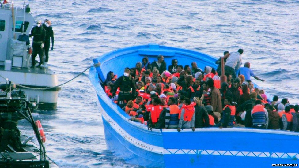 A migrant boat