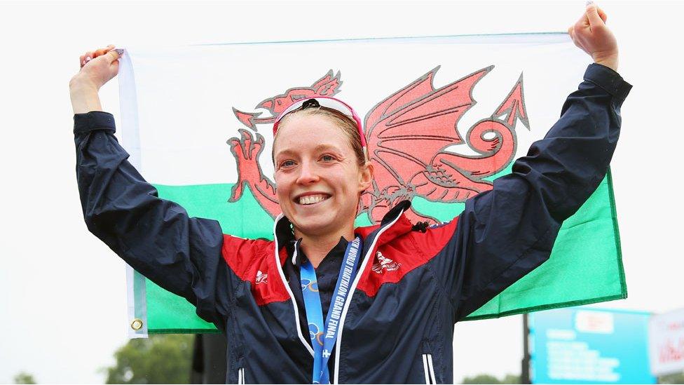 Non Stanford waves the Wales flag