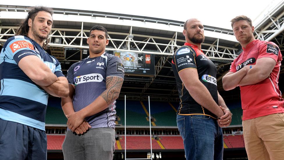 Judgement Day players at the Millennium Stadium