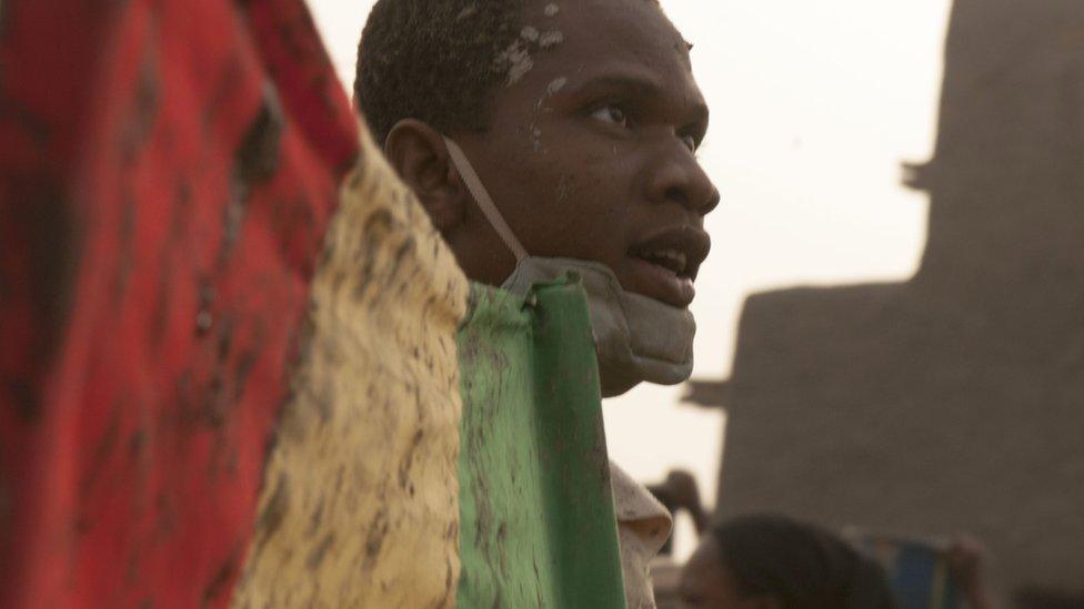 man with flag