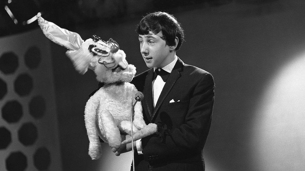 Keith Harris with his rabbit puppet Percy Picktooth on Let's Laugh