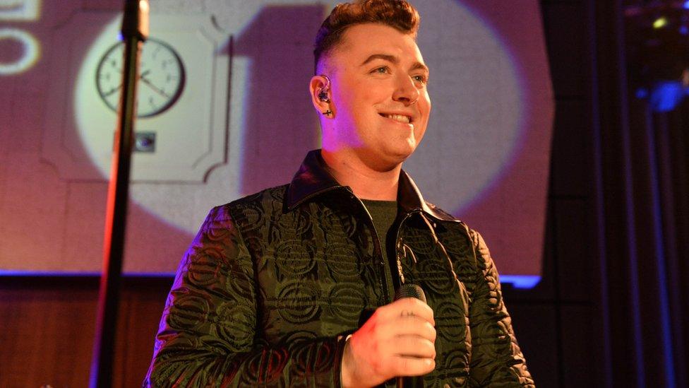 Sam Smith performing for Radio 1