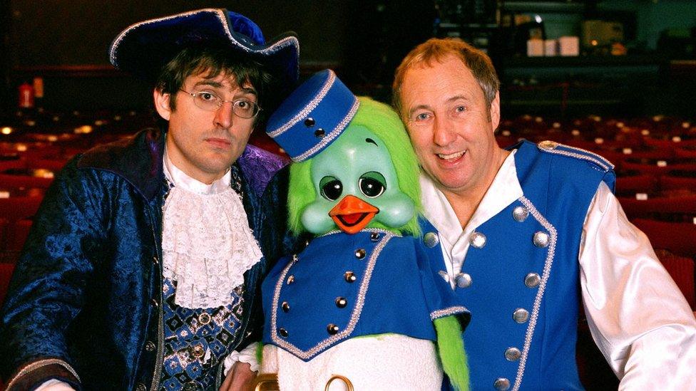 Keith Harris and Orville with Louis Theroux