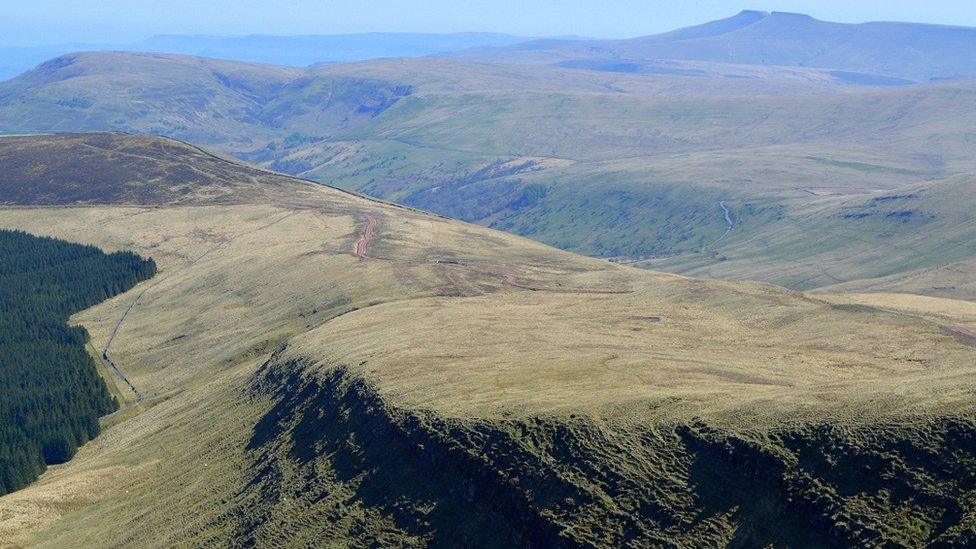 The view eastwards from Fan Gyhirych, Upper Swansea Valley taken by Mark Baker from Swansea