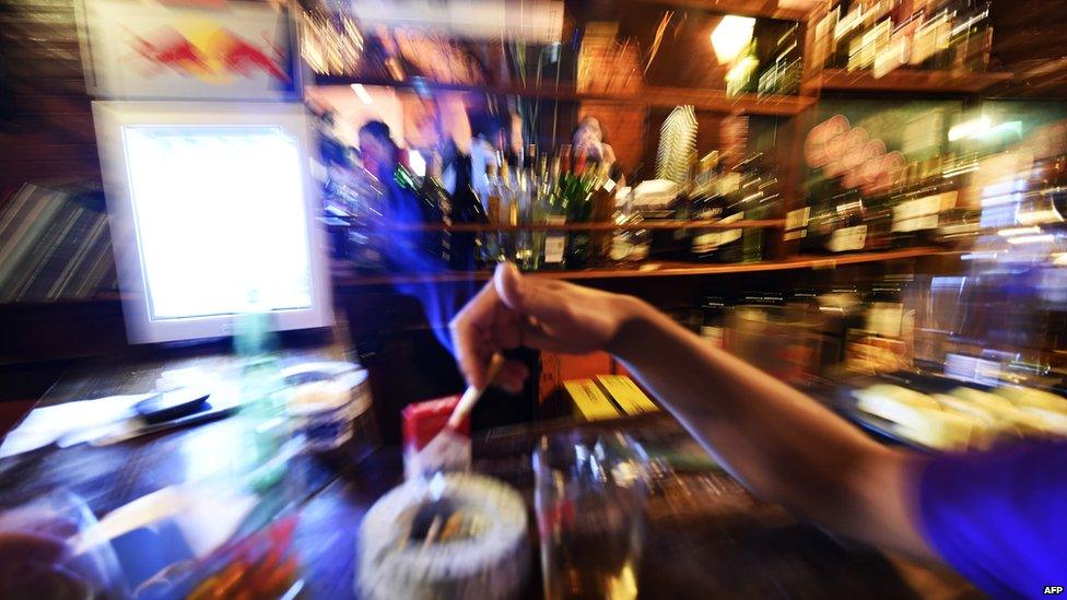 A bar in Algiers, Algeria - Tuesday 28 April 2015