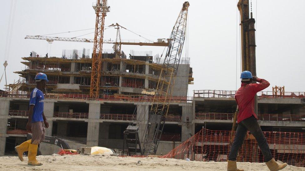 Eko Atlantic City construction site, Lagos, Nigeria