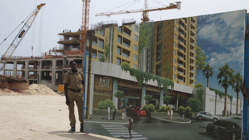 Eko Atlantic City construction site, Lagos, Nigeria