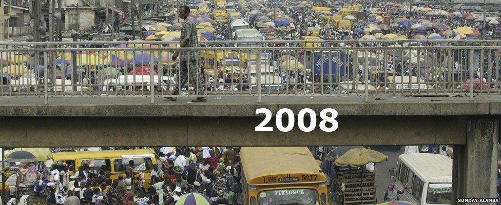 Bridge in Oshodi market, Lagos Nigeria - 2008