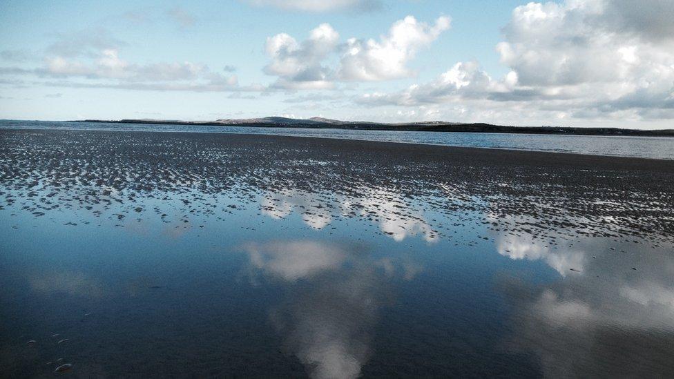 Sue Peters took this picture on her daily morning walk on the beach at low tide with her dog on Anglesey