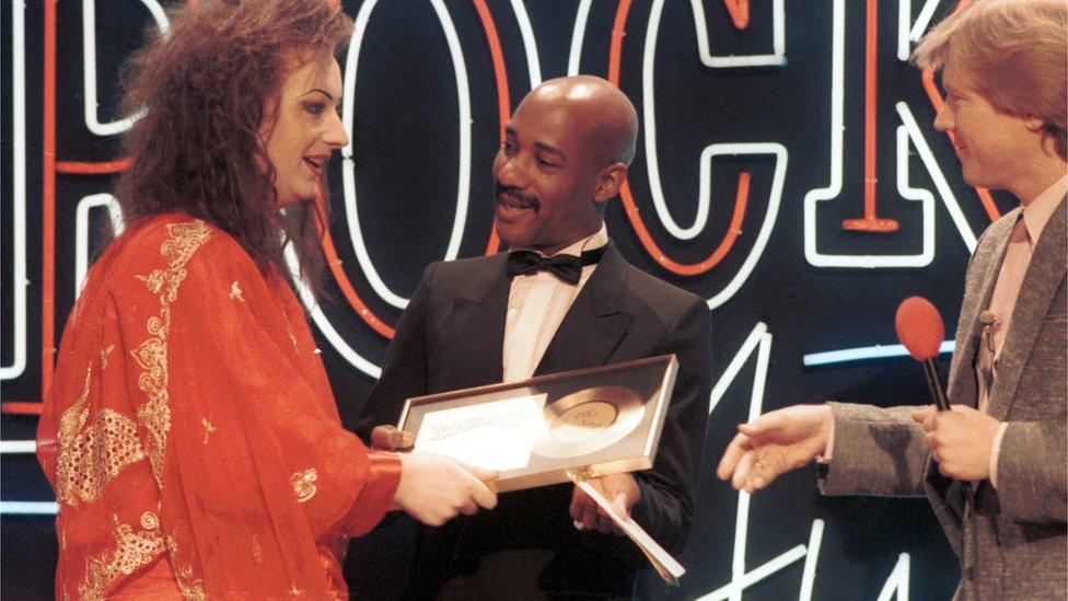 Errol Brown with Boy George and Mike Smith in 1984