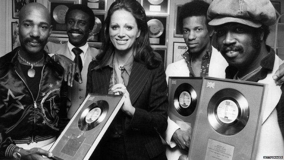 Hot Chocolate with author Jackie Collins in 1974