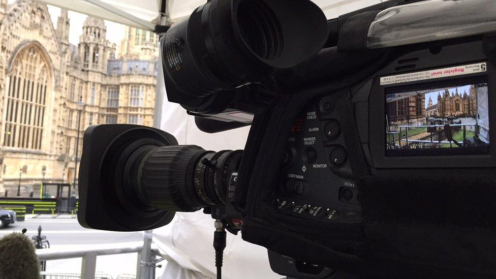 Westminster camera in a tent