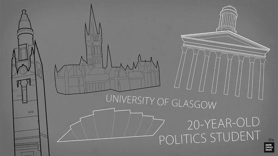 Cartoon of University of Glasgow