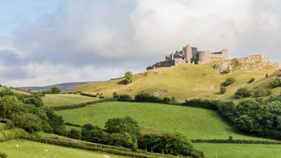 Carreg Cennen Castle at Llandelio