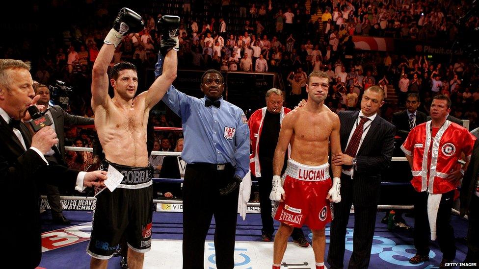 Carl Froch in the Nottingham Arena vs Bute