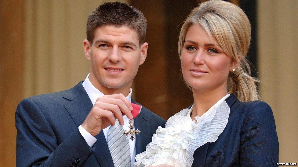 Steven Gerrard with his MBE