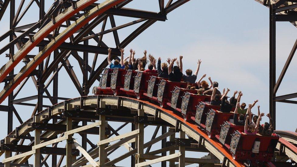 selfie stick on rollercoaster