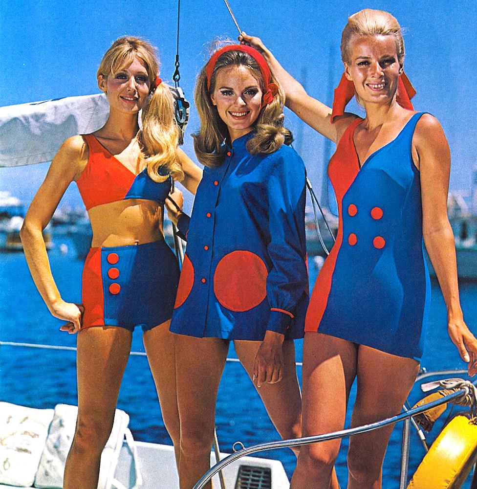 Archive swimwear design by Oleg Cassini, for R and W H Symington