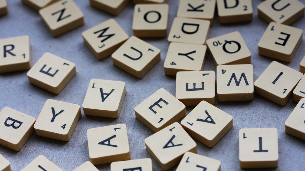 Scrabble pieces