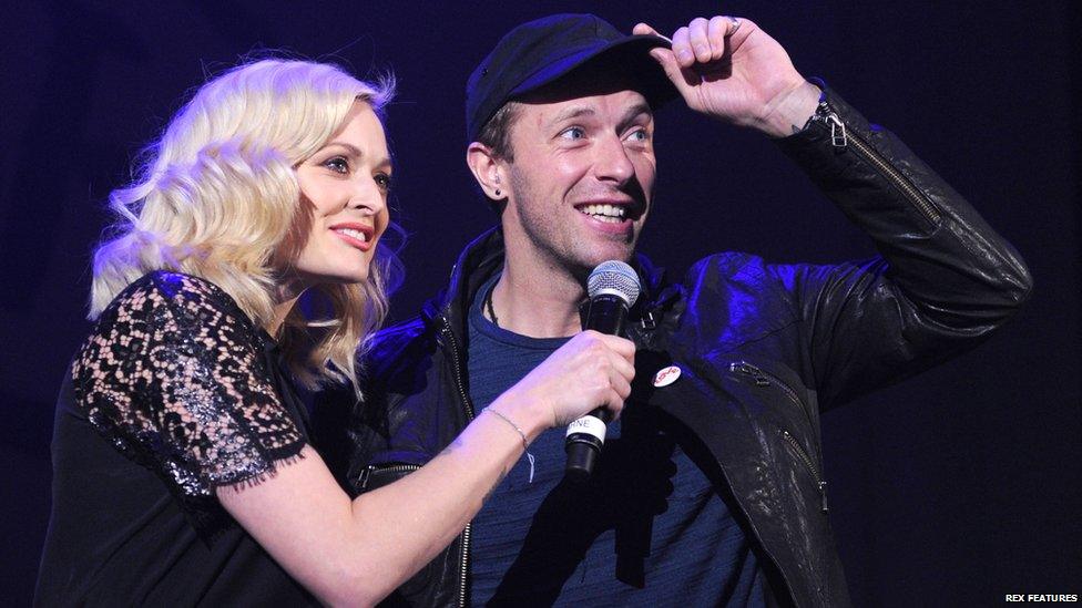 Fearne Cotton and Chris Martin