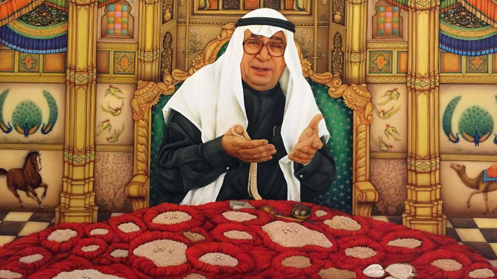 Hussein al Fardan and his pearl collection