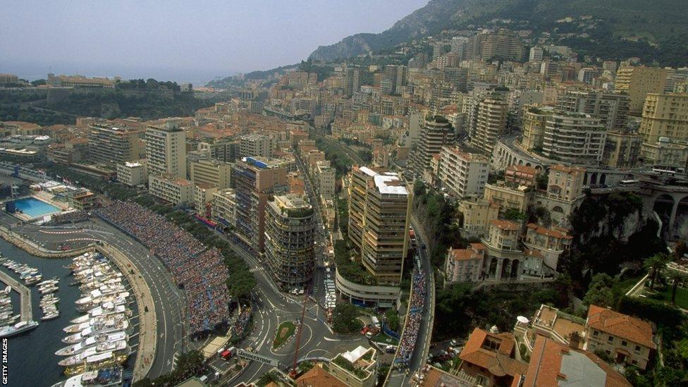 21-24 May 1998: General view of the Monte Carlo circuit during the Monaco Grand Prix.