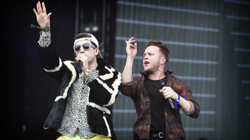 Nick Grimshaw and Olly Murs