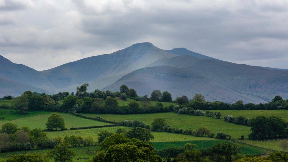 Pen y Fan and Corn Du mountains in the Brecon Beacons, Powys, by Mike Colley from Gilfach, Rhondda Cynon Taff.