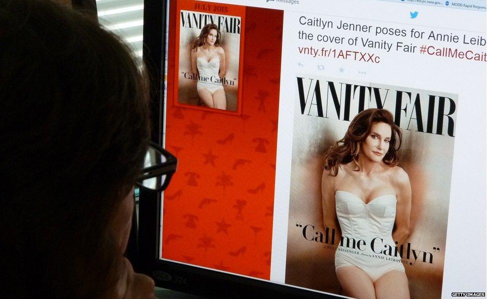 Vanity Fair cover on screen