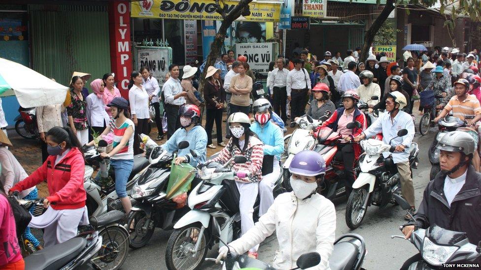 Motorcyclists in Vietnam