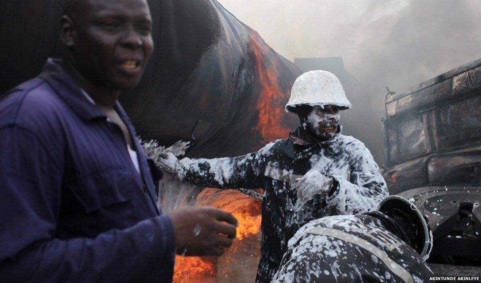 Lagos Firemen, February 2010, Ijora neighbourhood