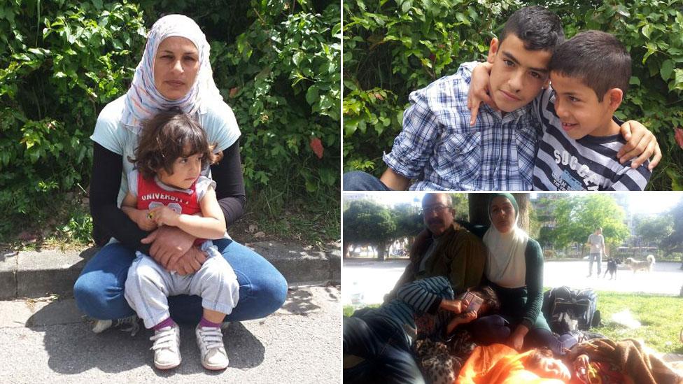 Ahmed, Latifah and their three young sons who fled Syria for Europe