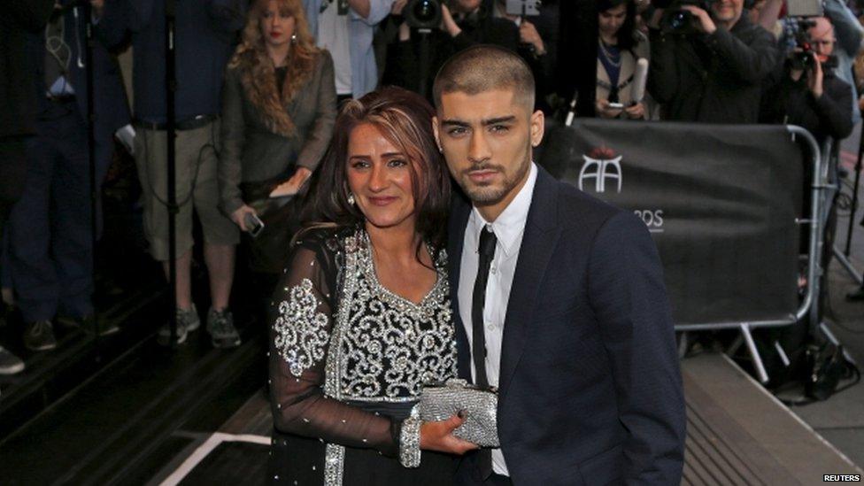 Zayn Malik with his mum