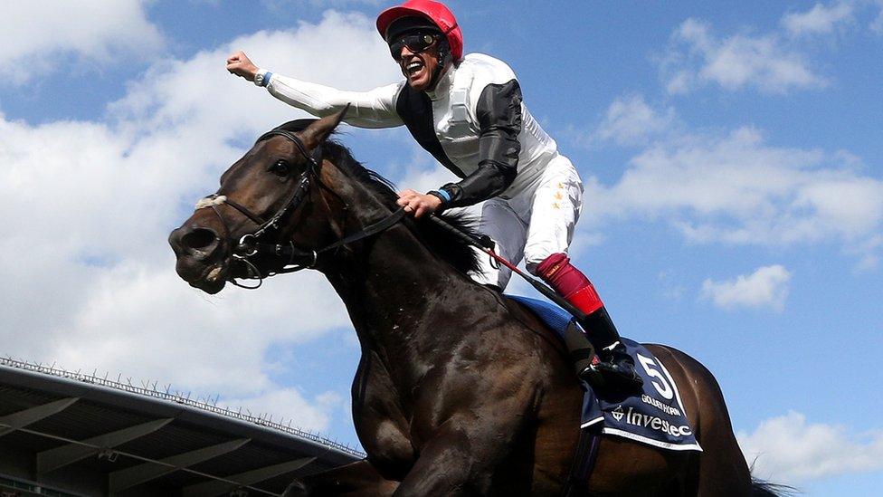 Frankie Dettori wins Epsom Derby