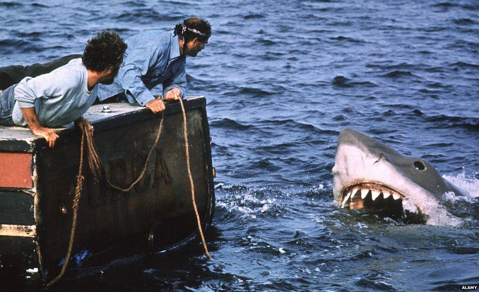 A scene from the film Jaws