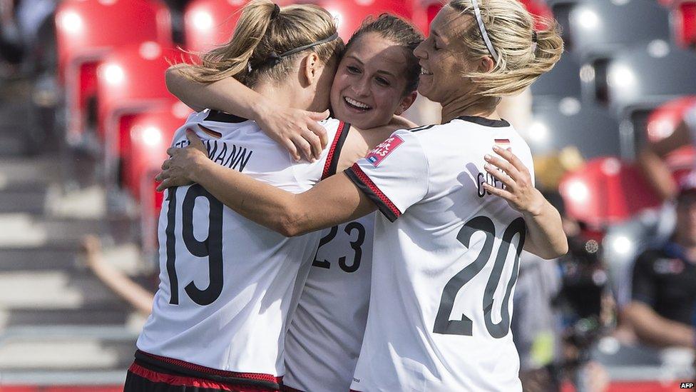 Germany celebrate a goal