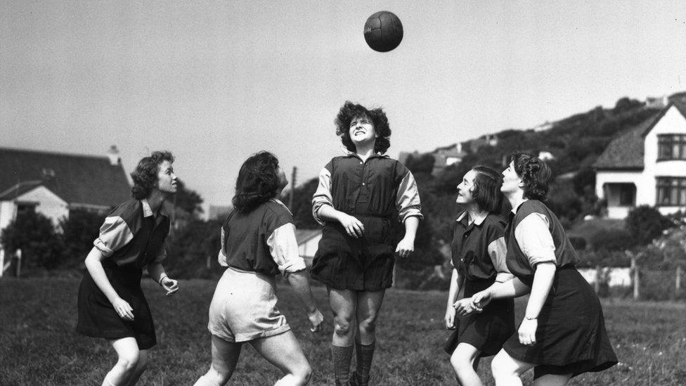 Members of the Amazons football team