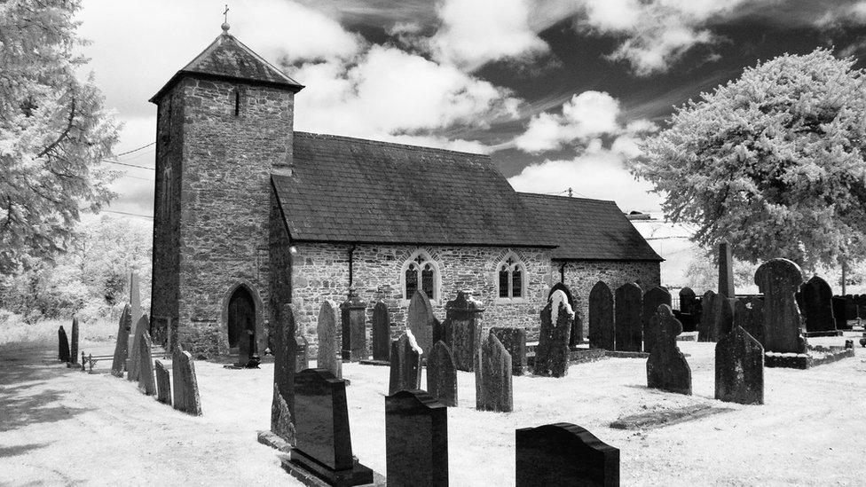 Dave Bevan took this infra-red picture of St Michael Llanfihangel-uwch-Gwili church in Carmarthenshire