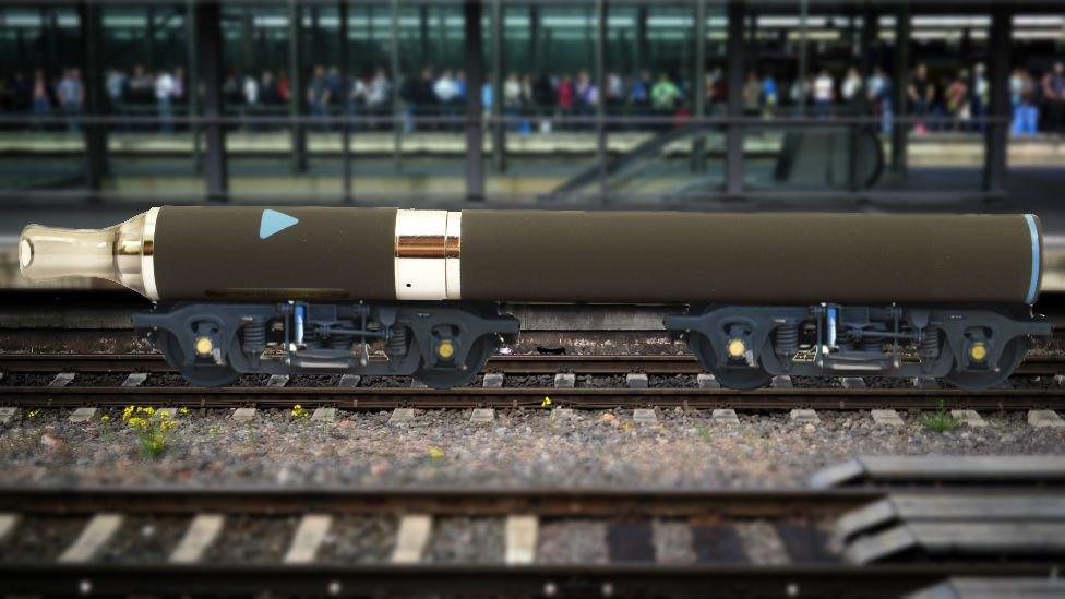 An e-cigarette train
