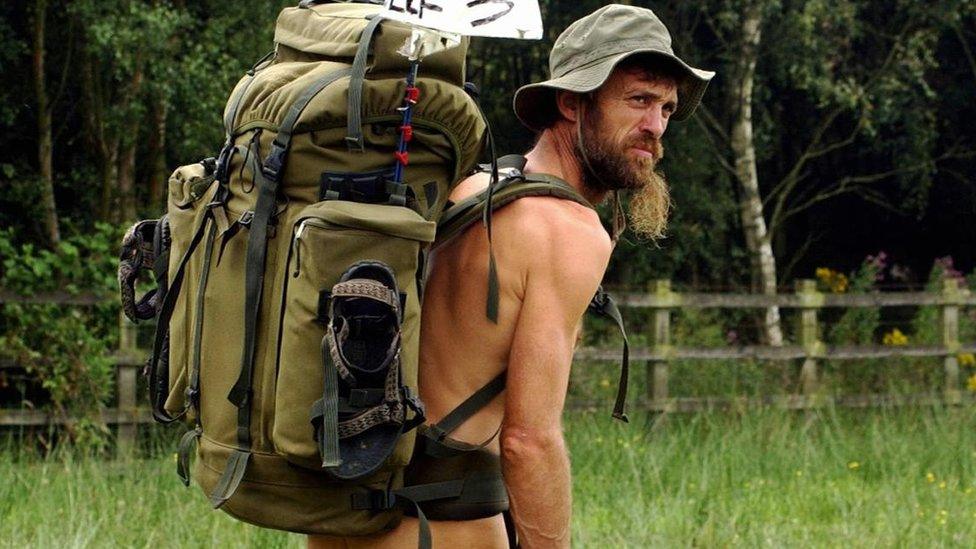 The naked rambler is serving a prison sentence.