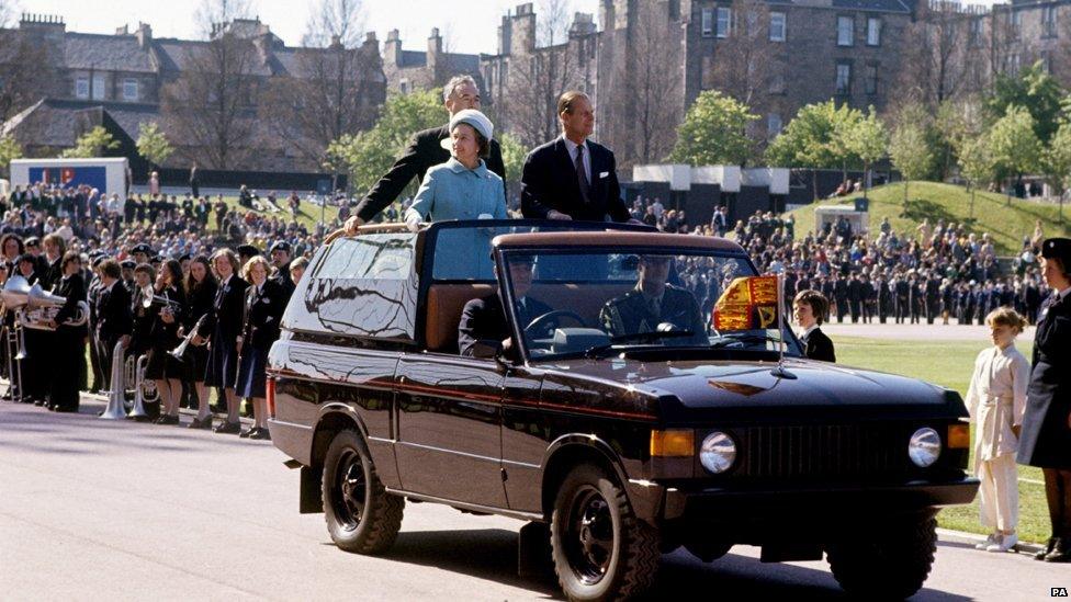 The Queen and Prince Philip in Edinburgh in 1977