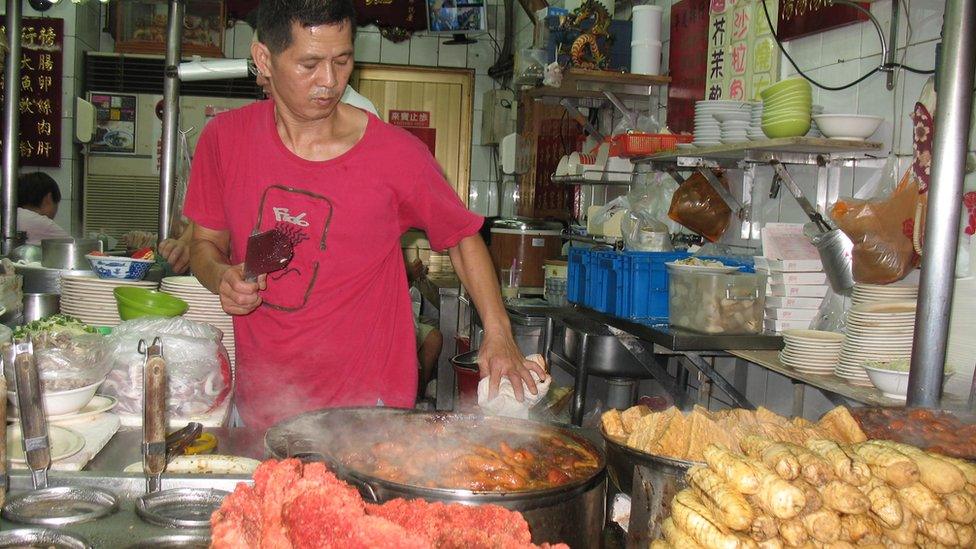 Taiwanese food stall vendor