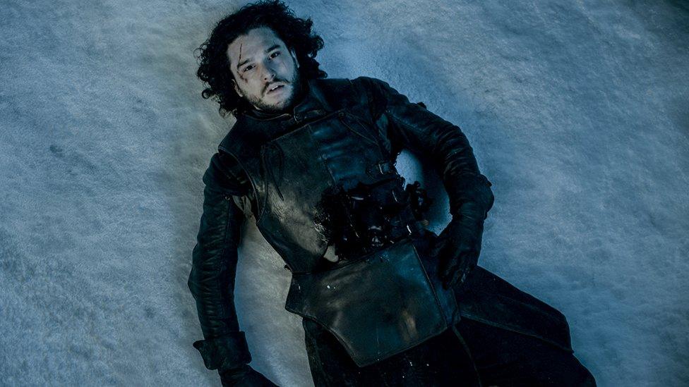 Jon Snow. Lying dead in the snow.