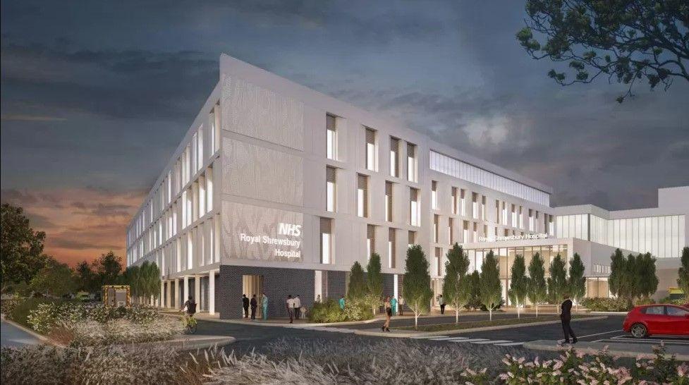 Artist's impression of new Shrewsbury hospital