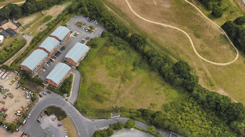 aerial view of field near Gazelle Close